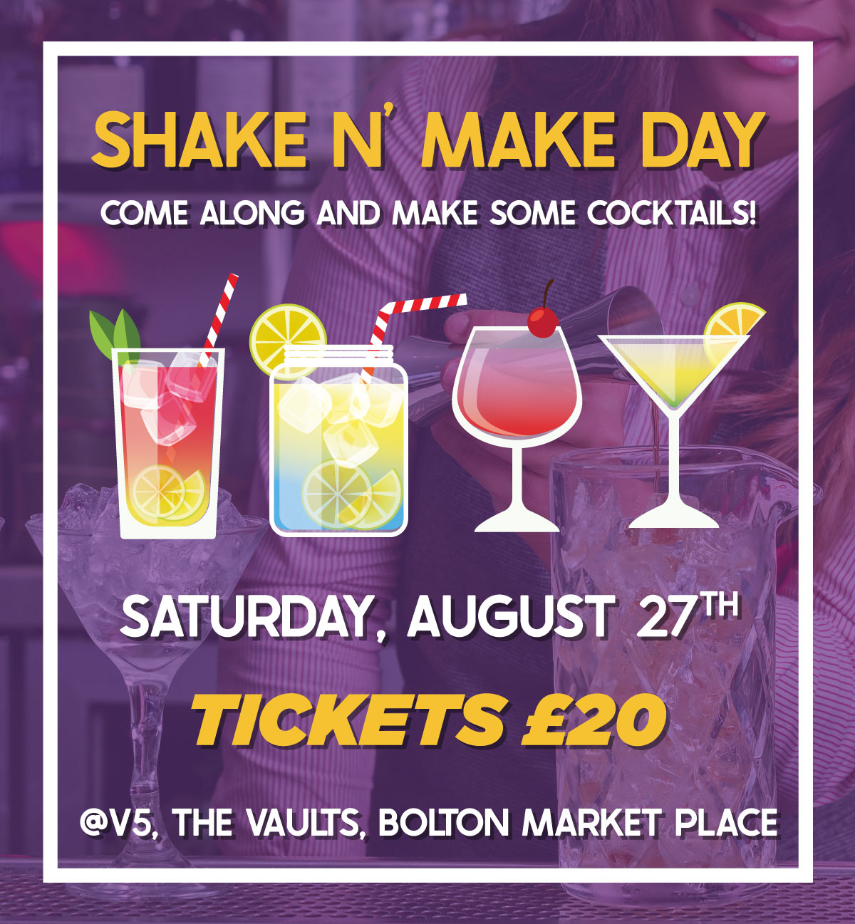 Shake & Make Cocktail Day – @V5, The Vaults